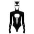 Black Velvet - Lange Mouwen Batwoman Body (Zwart) - M