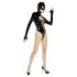 Black Velvet - Lange Mouwen Batwoman Body (Zwart) - L
