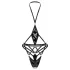 Obsessive Keira Lise - open body met bandjes - zwart