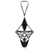 Obsessive Keira Lise - open body met bandjes - zwart