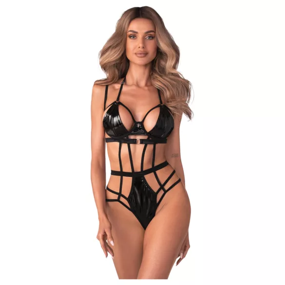 Obsessive Keira - body met bandjes - zwart - L/XL