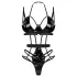 Obsessive Keira - body met bandjes - zwart - L/XL