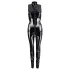 Black Level - catsuit met rits - glanzend vinyl - zwart - M