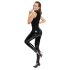Black Level - glanzend catsuit met rits (zwart) - L