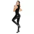Black Level - catsuit met rits - glanzend vinyl - zwart - L