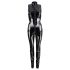 Black Level - glanzend catsuit met rits (zwart) - L