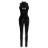 Black Level - glanzend catsuit met rits (zwart) - L