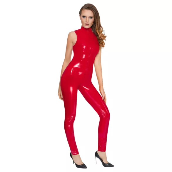 Black Level - catsuit zonder mouwen - rits - rood