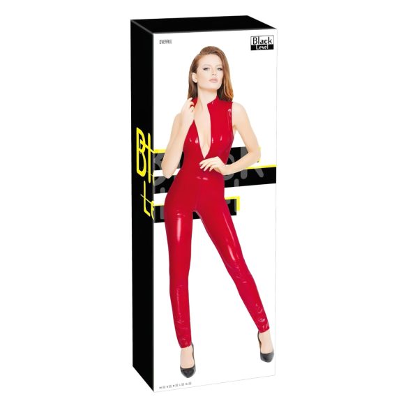 Black Level - Mouwloze Rits Catsuit (Rood) - S