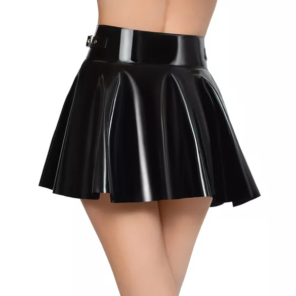 Black Level - latex minirok - zwart