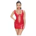 Black Level - lak mini-jurk met vetersluiting - rood - L