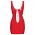 Black Level - lak mini-jurk met vetersluiting - rood - L