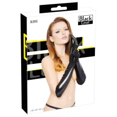 Black Level - lak handschoenen - glanzend - zwart - M