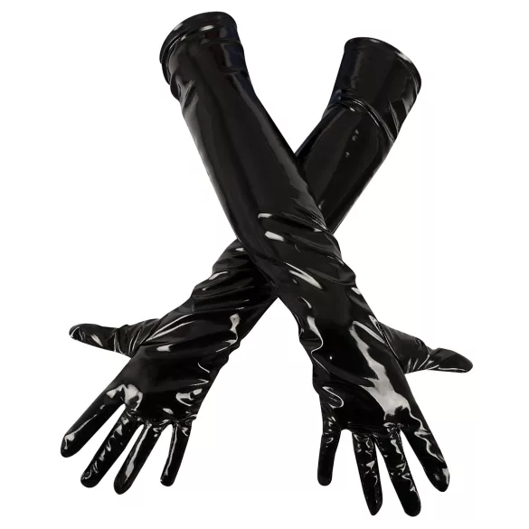Black Level - lak handschoenen - glanzend - zwart - M