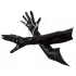 Black Level - lange lakhandschoenen - zwart - L