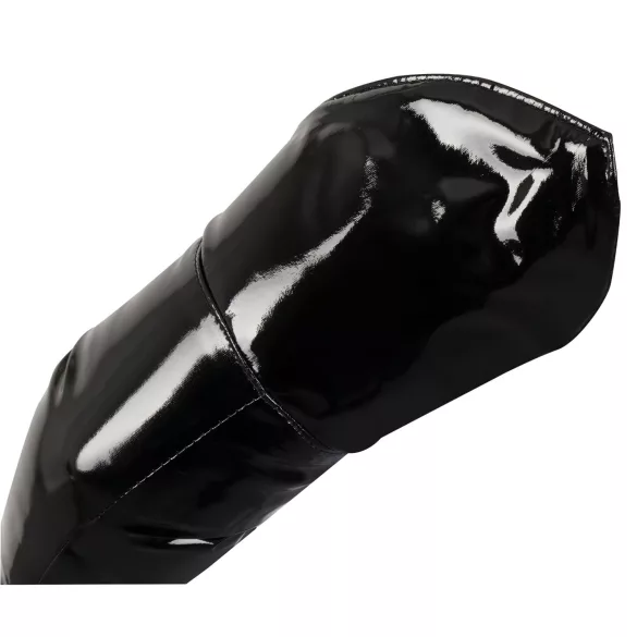 Black Level - lange lakhandschoenen - zwart - L