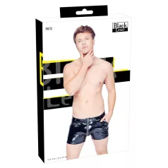 Black Level - heren boxershort met zijzak - lakleer - zwart