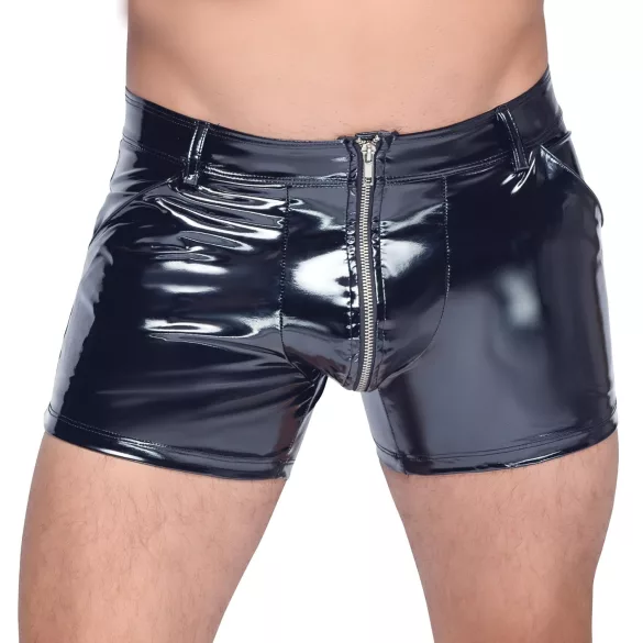 Black Level - heren boxershort met zijzak - lakleer - zwart - L