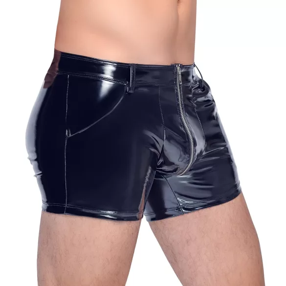 Black Level - heren boxershort met zijzak - lakleer - zwart - L