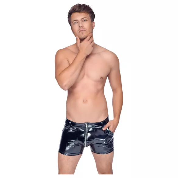 Black Level - heren boxershort met zijzak - lakleer - zwart - L