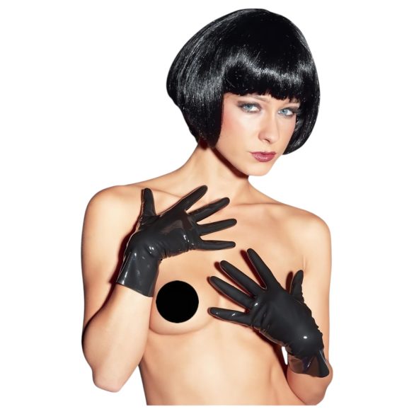 LATEX - korte unisex handschoen (zwart) - M