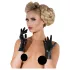 LATEX - korte unisex handschoenen - latex - zwart - L