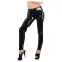 LATEX - legging - rits - latex - zwart - L