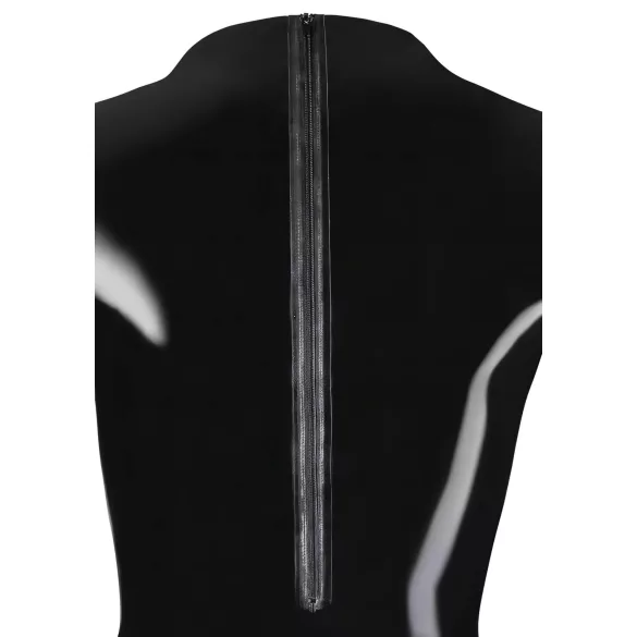 LATEX - damesbody met lange mouwen - zwart