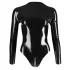 LATEX - damesbody met lange mouwen - zwart - M