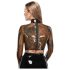 LATEX - doorzichtige latex top (doorzichtig-zwart) - S-L