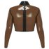LATEX - doorzichtige latex top (doorzichtig-zwart) - S-L