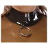 LATEX - doorzichtige latex top (doorzichtig-zwart) - S-L