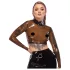 LATEX - latex top - doorschijnend - zwart - L