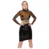 LATEX - latex top - doorschijnend - zwart - L