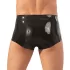 Latex boxershort + penismanchet (zwart) - L/XL