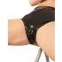 LATEX - dames slip met inwendig condoom (zwart) - L