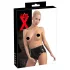 LATEX - dames slip met condoom - zwart - XL
