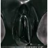 LATEX - dames slip met condoom - zwart - XL