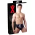LATEX - heren slip met interne anaal dildo - kegelvormig - zwart - XL