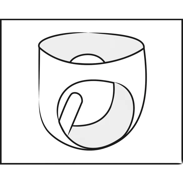 LATEX - heren slip met interne anaal dildo - kegelvormig - zwart - XL