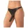 LATEX - slip met externe dildo - zwart - maat S-L