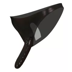LATEX - slip met dubbele dildo - zwart - maat S-L