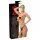 LATEX - slip met 2 interne dildo's - zwart - S/L