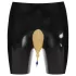 LATEX - Zwarte latex slip met afvoergleuf