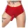 LATEX - slip met levensechte dildo (rood)