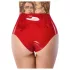 LATEX - slip met levensechte dildo (rood)