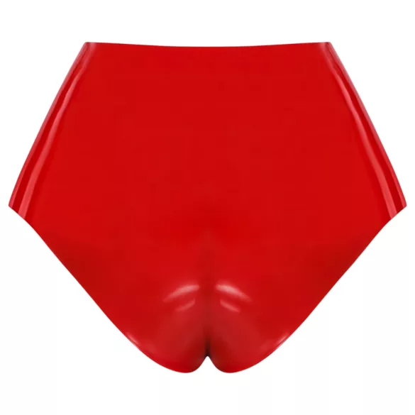 LATEX - slip met levensechte dildo (rood)