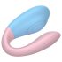 Mrow 03 - oplaadbare waterdichte koppel vibrator (blauw-roze)
