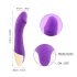 Mrow Real Lover - oplaadbare, waterdichte realistische vibrator (paars)