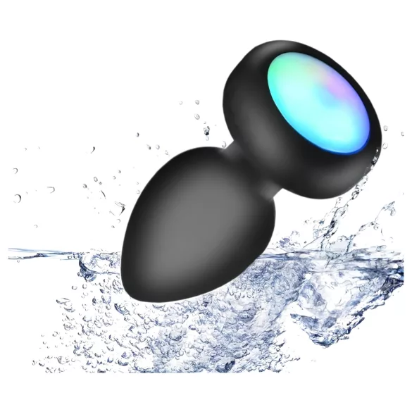 Mrow - anaal vibrator met verlichting en afstandsbediening - zwart